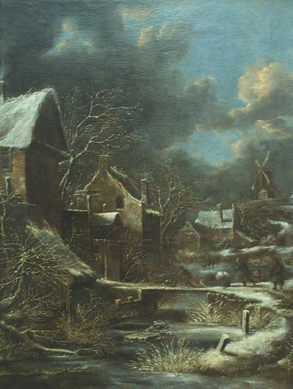 Klaes Molenaer Winter landscape. oil painting image